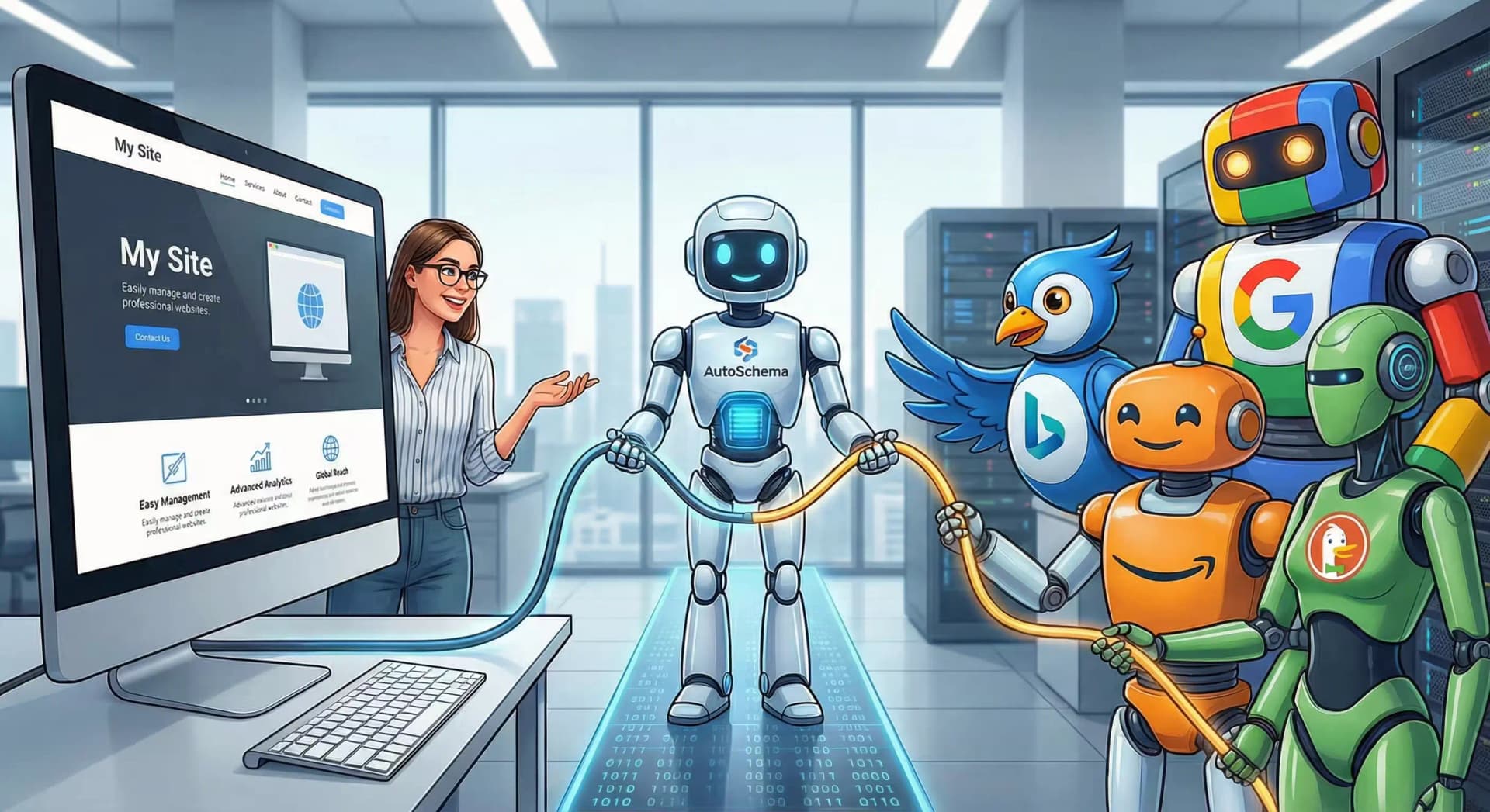 A beautiful website floating in the void — visually stunning but invisible to search engines